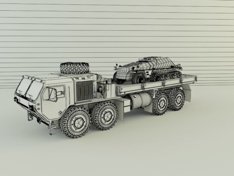 M 977 Hemtt Truck Replica SDKFZ 250 Modelo 3D