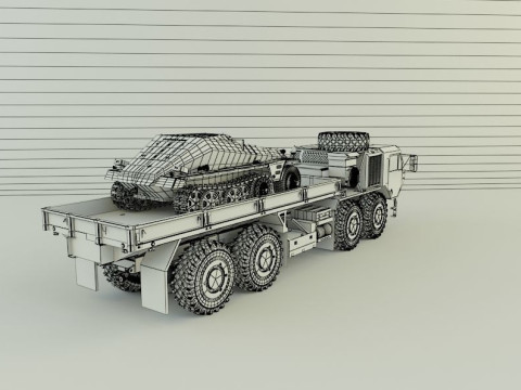 M 977 Hemtt Truck Replica SDKFZ 250 Modelo 3D