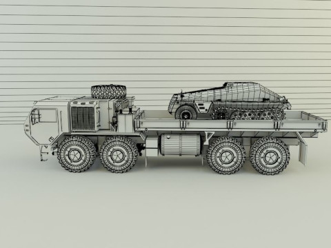 M 977 Hemtt Truck Replica SDKFZ 250 Modelo 3D