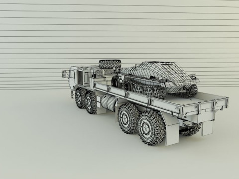 M 977 Hemtt Truck Replica SDKFZ 250 Modelo 3D