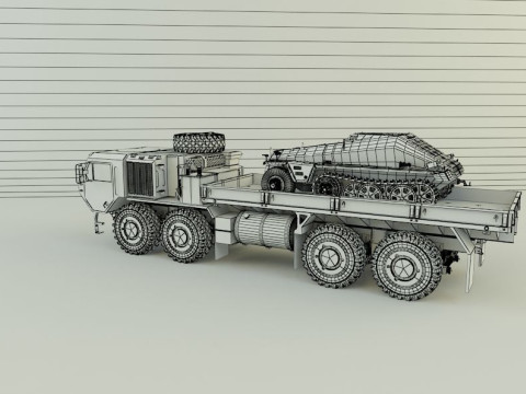 M 977 Hemtt Truck Replica SDKFZ 250 Modelo 3D