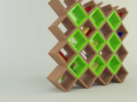 Metaverse librarian Low-poly 3D Model
