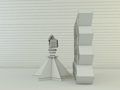 Metaverse librarian Low-poly 3D Модель