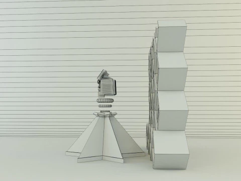 Metaverse librarian Low-poly 3D Model