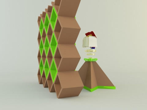 Metaverse librarian Low-poly 3D Модель