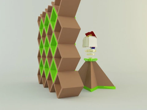 Metaverse librarian Low-poly 3D Model