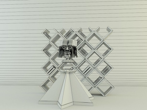 Metaverse librarian Low-poly 3D Модель