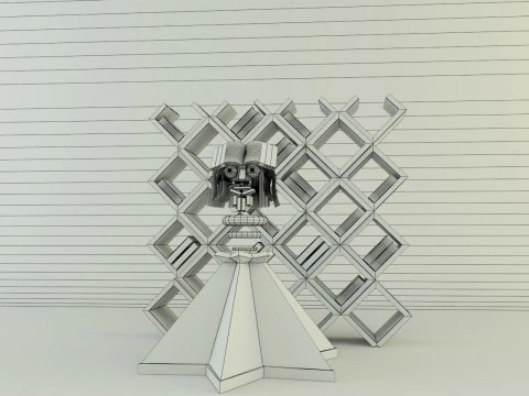 Metaverse librarian Low-poly 3D Model