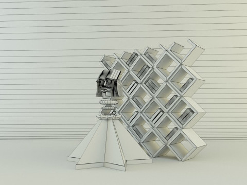 Metaverse librarian Low-poly 3D Модель