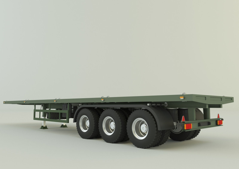 Military trailer Modelo 3D .c4d .max .obj .3ds .fbx .stl .blend