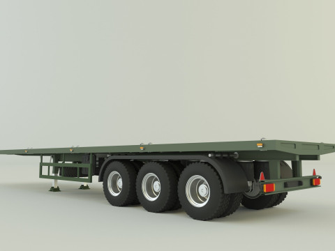 Military trailer 3D 모델