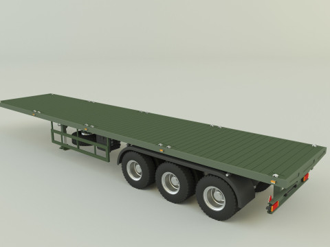 Military trailer Modelo 3D
