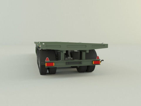 Military trailer Modelo 3D