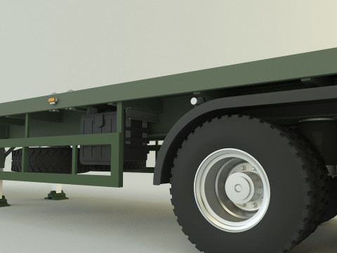 Military trailer Modelo 3D