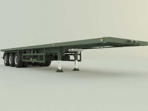 Military trailer Modelo 3D
