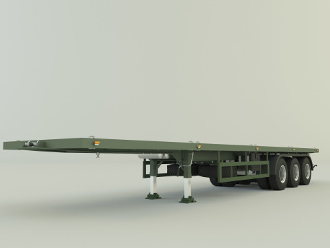 Military trailer Modelo 3D