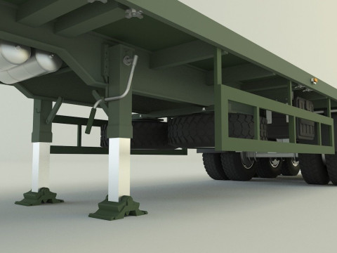 Military trailer Modelo 3D