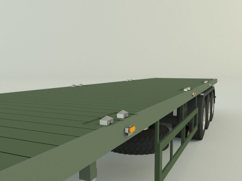 Military trailer Modelo 3D