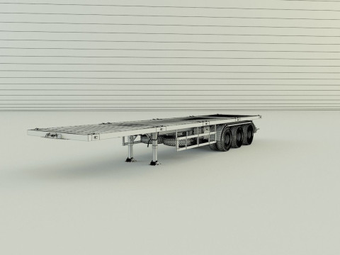 Military trailer Modelo 3D
