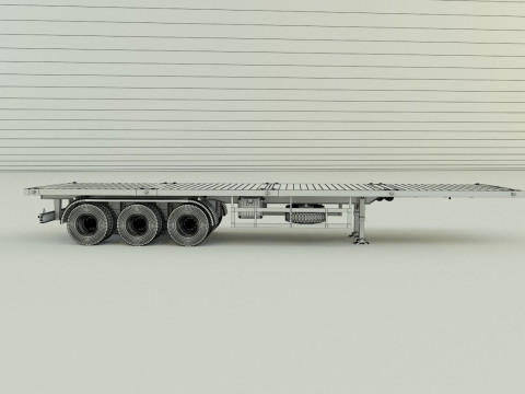 Military trailer Modelo 3D