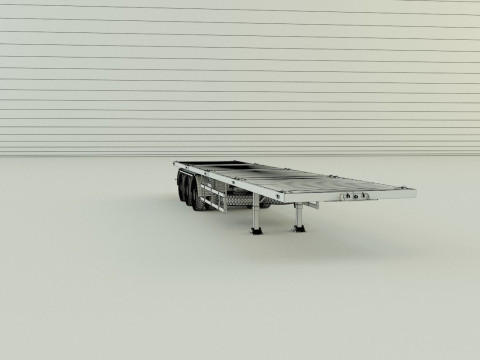 Military trailer Modelo 3D