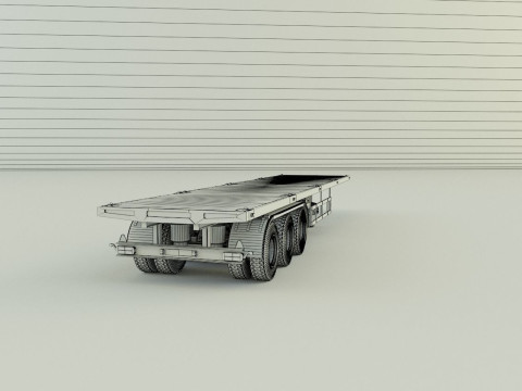 Military trailer Modelo 3D