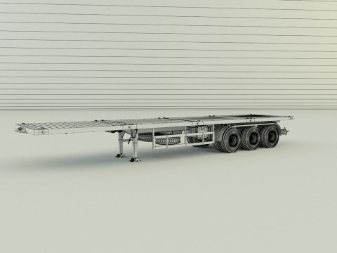 Military trailer Modelo 3D