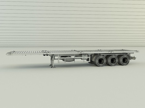 Military trailer Modelo 3D