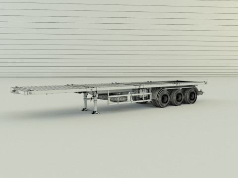 Military trailer Modelo 3D