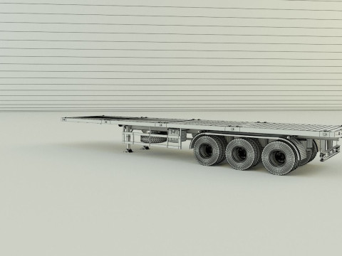 Military trailer Modelo 3D