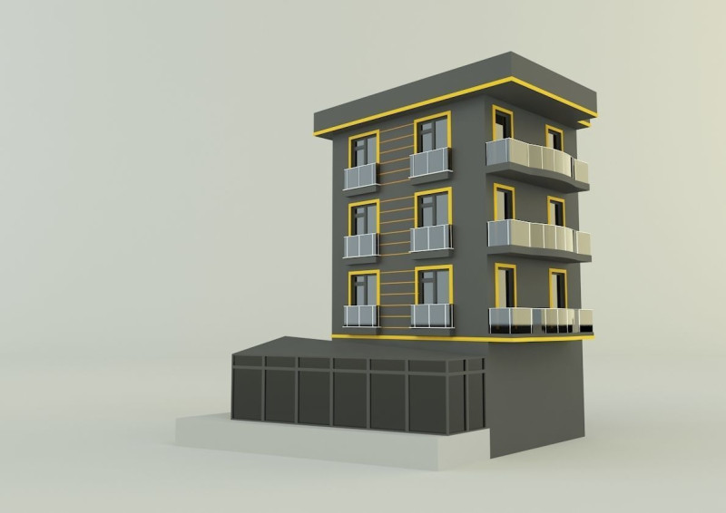 Building 652 Model 3D .c4d .max .obj .3ds .fbx .stl .blend