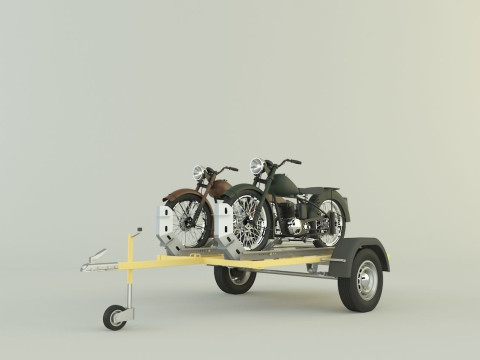 Motorcycle trailer Model 3D