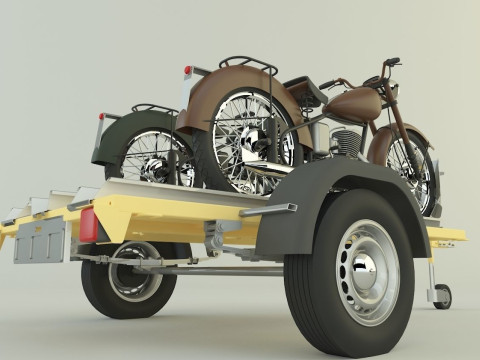 Motorcycle trailer Modelo 3D