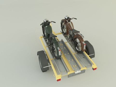 Motorcycle trailer Modelo 3D