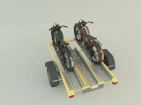 Motorcycle trailer 3D Model