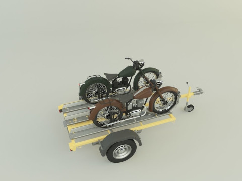 Motorcycle trailer Modelo 3D