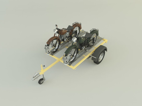 Motorcycle trailer Modelo 3D