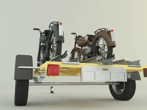 Motorcycle trailer Modelo 3D