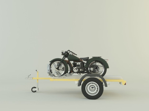 Motorcycle trailer Modelo 3D