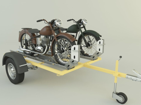 Motorcycle trailer Modelo 3D