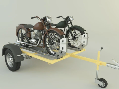 Motorcycle trailer 3D Model