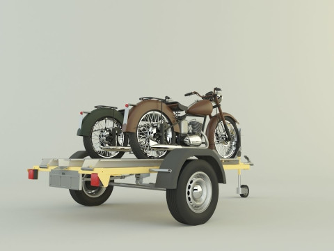 Motorcycle trailer Modelo 3D