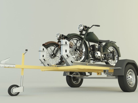 Motorcycle trailer Modelo 3D