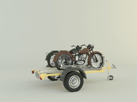 Motorcycle trailer Modelo 3D
