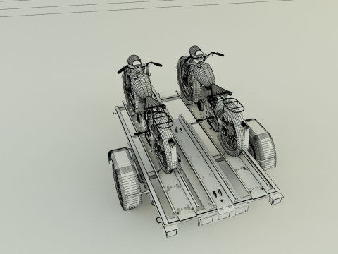 Motorcycle trailer Modelo 3D