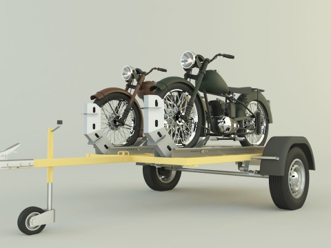 Motorcycle trailer Modelo 3D