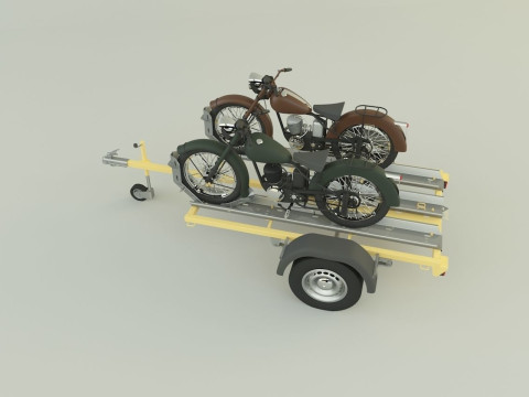 Motorcycle trailer Modelo 3D