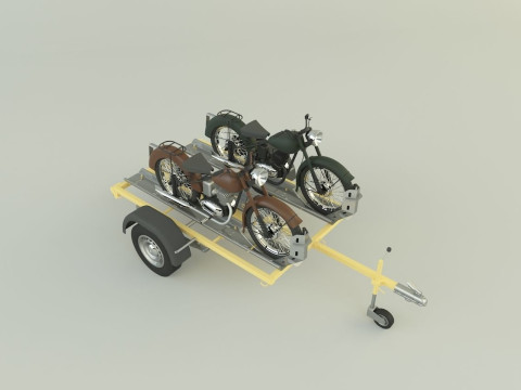 Motorcycle trailer Modelo 3D