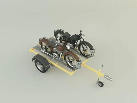 Motorcycle trailer 3D Model