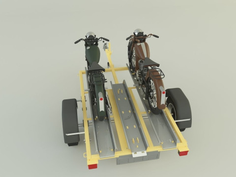 Motorcycle trailer Modelo 3D